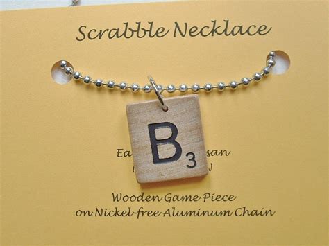 Scrabble Necklace Pendant All Letters Tiles Available Choose Etsy