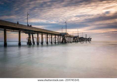 Long Exposure Pier Sunset Venice Beach Stock Photo 259745141 Shutterstock