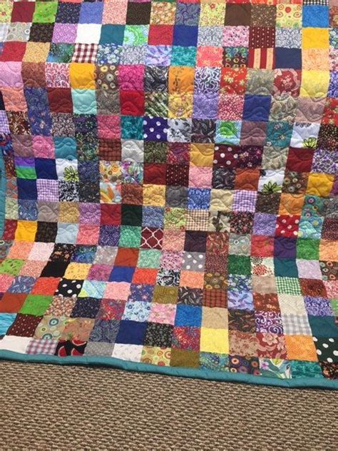 Xl Twin Size Quilt Patchwork Quilt Custom Made Quilt Scrappy