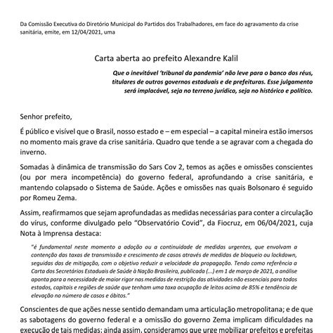 Carta Aberta Para O Prefeito LIBRAIN