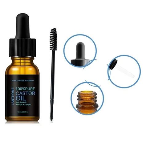 Castor Oil Eyebrow Grower Eyelash Growth Liquid Human Hair Eyelash