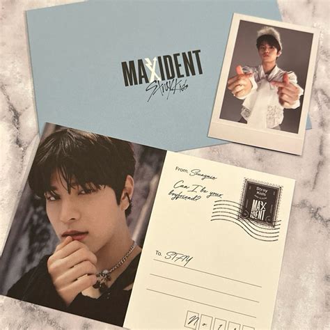 Stray Kids Maxident Seungmin Love Letter And Polaroid Photocard Mercari