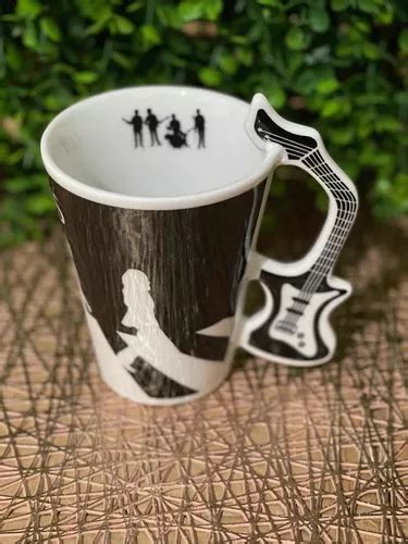 Caneca Porcelana Al A Guitarra The Beatles Abbey Road