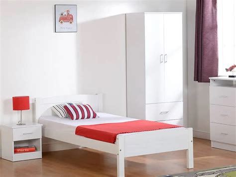 Seconique Amber 3ft Single White Wooden Bed Frame