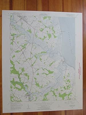 Frederica Delaware 1957 Original Vintage Usgs Topo Map AbeBooks