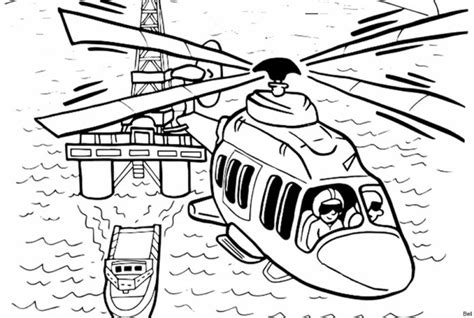 Helikopter Ratunkowy Kolorowanka Pokoloruj Druku Sketch Coloring Page