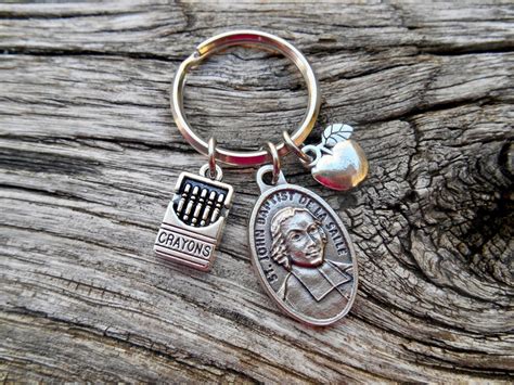 St John Baptist De La Salle Key Ring Key Fob Saint John Etsy