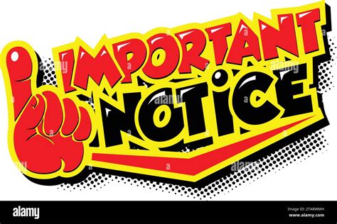 Important Notice With Forefinger Raised Vector Attention Banner On