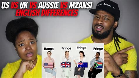 🇺🇸🇬🇧🇦🇺🇿🇦 English Differences Us Vs Uk Vs Australia Vs South Africa American Couple Reacts