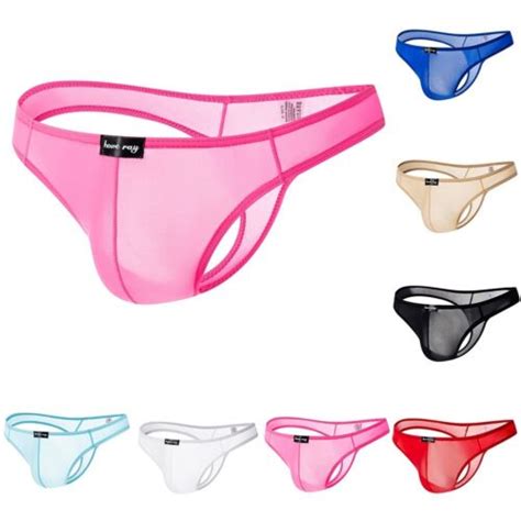 Sexy Herren Eis Seide Durchsichtig String Tanga Slips Atmungsaktiv