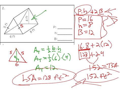 Surface Area Of Triangular Prisms Math Math 8th Grade Surface Area Surface Area Of