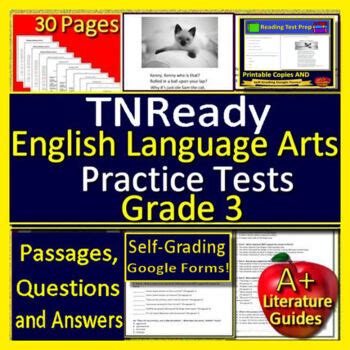 Rd Grade Tcap Tnready Ela Reading Practice Tests Printable And