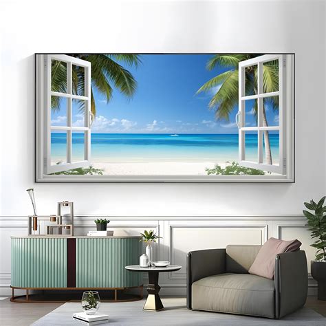 Yowfew Beach Window Wall Artwindow View Landscapeof Green