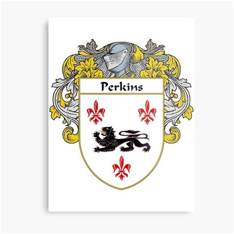 Lámina metálica Escudo de armas Perkins Escudo de la familia Perkins