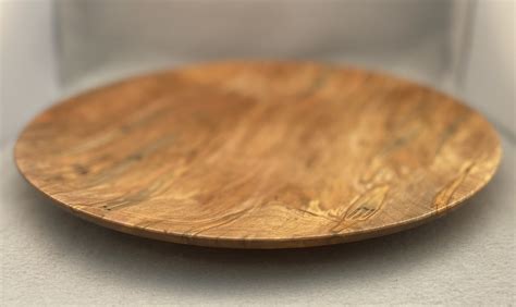 Hand Turned Ambrosia Maple Wood Plate Etsy