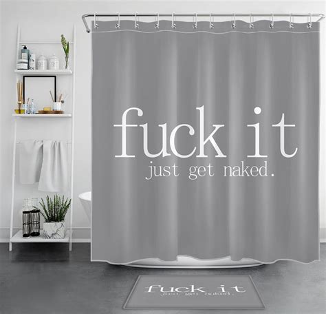 Quirky Typography Shower Curtain Modernize Your Bathroom With A Touch