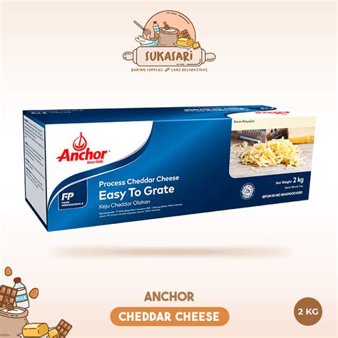 Jual Sukasari Anchor Cheddar Cheese 2kg Keju Parut Cheddar Anchor