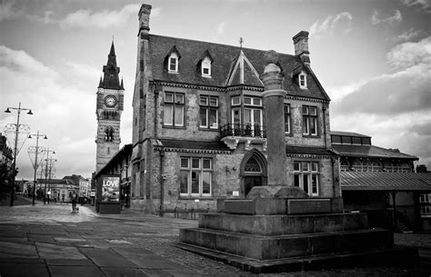 Darlingtons Victorian Market Hall With The Town Clock At The Far End