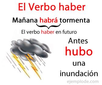 Ejemplos de Verbo haber