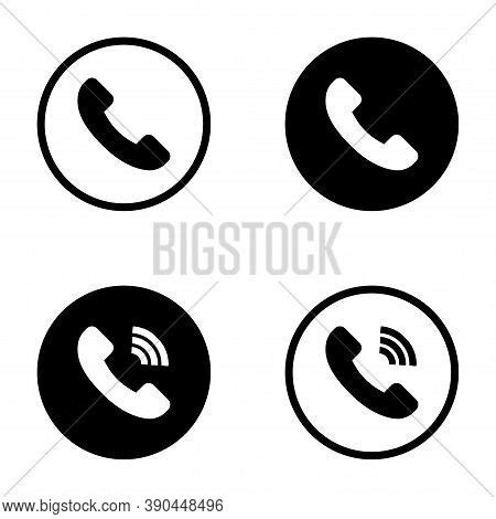 Phone Call Icons. Vector & Photo (Free Trial) | Bigstock