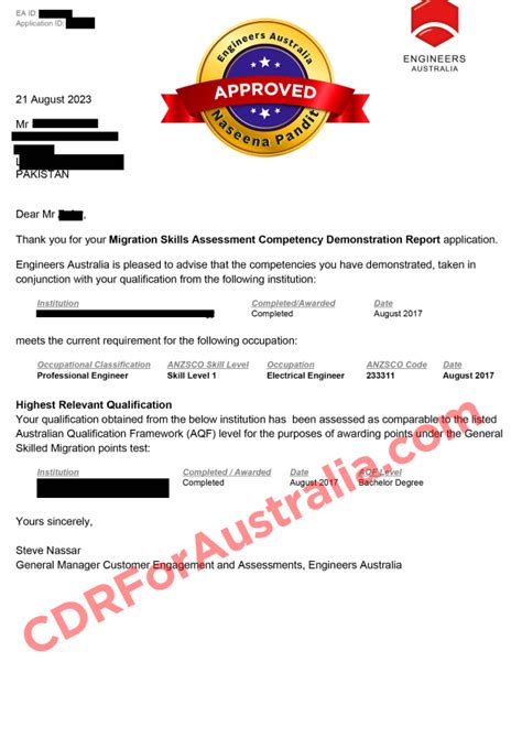 Positive Skill Assessment Cdr For Australia