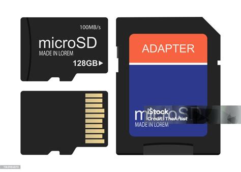 Micro Sdkarte Vektordesignillustration Isoliert Auf Weißem Hintergrund