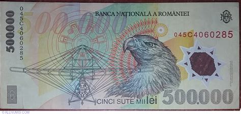 500 000 Lei 2000 20 04 2000 2001 Issue Polymer Romania Banknote