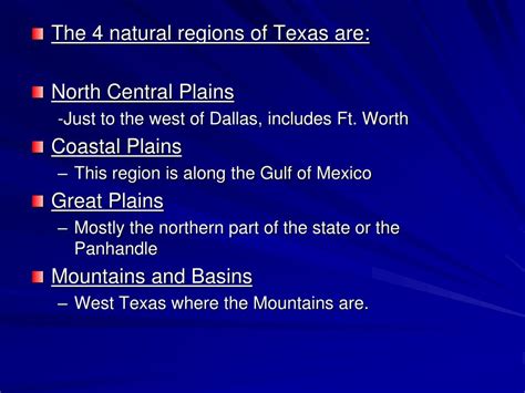 Ppt The 4 Natural Regions Of Texas Powerpoint Presentation Free Download Id 5887729