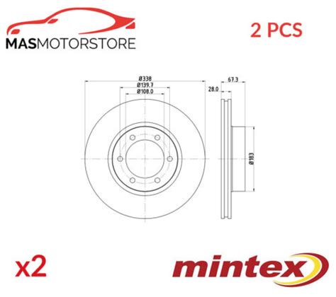 Jeu De Disques De Frein Paire Mintex Mdc Pi Ces G Pour Toyota