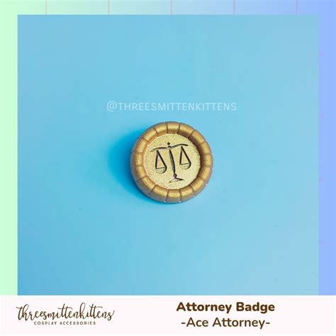 Ace Attorney Defense Attorney Badge Etsy