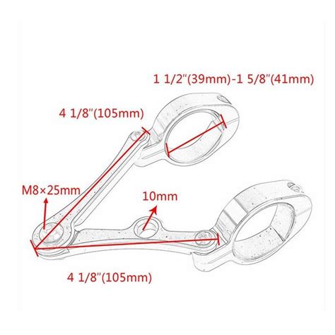 Motorcycle Headlight Bracket Mount Clamp 39mm 41mm CNC Fork Tube