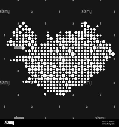 Mapa De Islandia Silhouette Ilustraci N De Patr N Generativo Pixelado