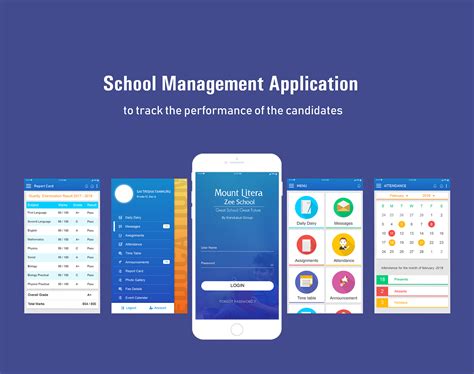 School Management Application Behance