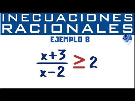 Inecuaciones Racionales Soluci N Ejemplo Youtube Inecuaciones