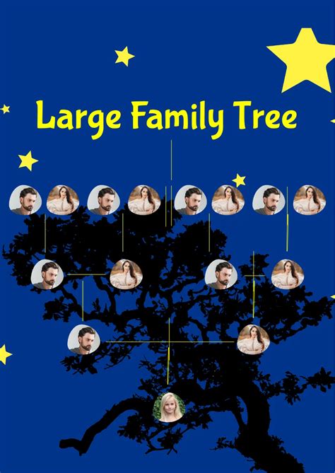 large family tree template  google docs