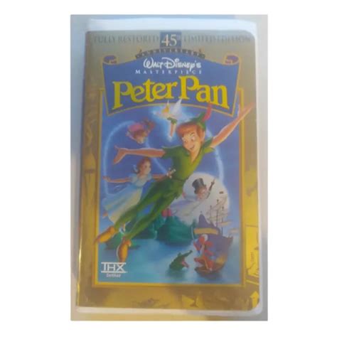 Walt Disney S Masterpiece Peter Pan Vhs Th Anniversary Limited