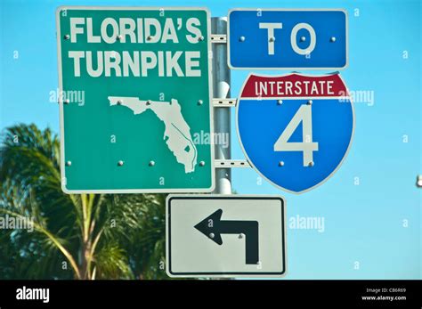 Orlando, Florida, Florida Turnpike Interstate 4 signs Stock Photo - Alamy