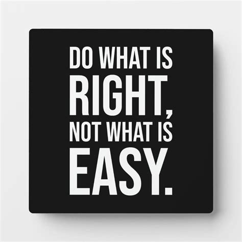 Do What Is Right Not Easy Gym Hustle Success Plaque Zazzle In 2024