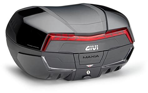 Givi V Maxia Top Case R Flecteurs Rouges Finition Noire Brillante