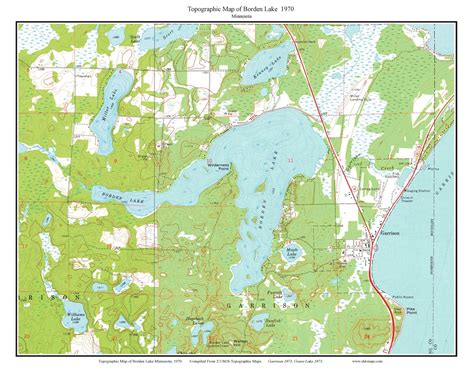 Borden Lake 1970 Custom Usgs Old Topo Map Minnesota Mille Lacs Lake Area Old Maps