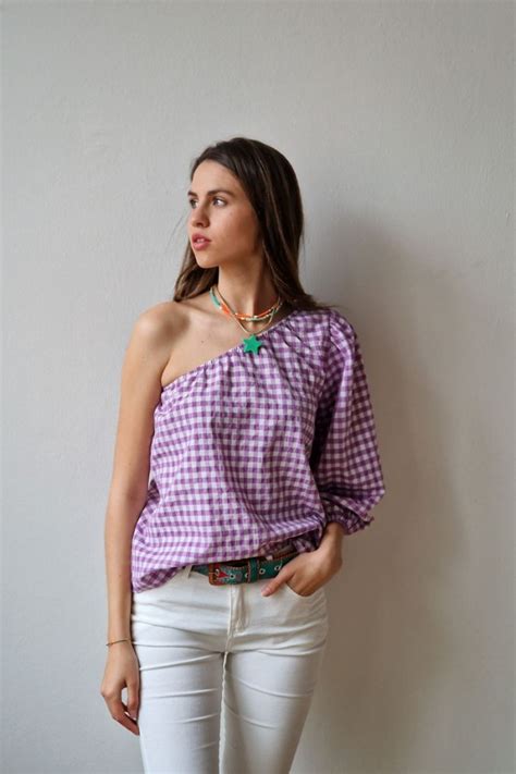 Blusa Asim Trica De Cuadros Vichy La Sensaci N De Este Verano