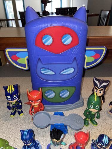 Pj Masks Fold N Go Hq Headquarters Playset Large Lot W Figures Just Play 4631322512