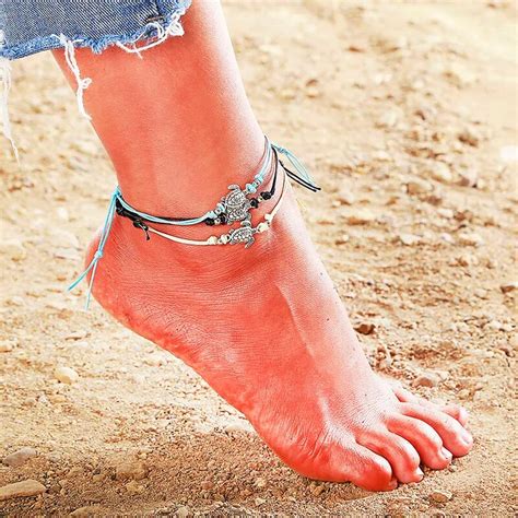 Aliexpress Buy Summer Barefoot Beach Vintage Tortoise Anklets For