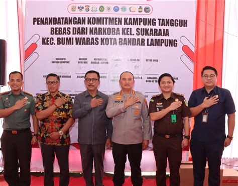 Kapolresta Bandar Lampung Resmikan Kampung Tangguh Bebas Narkoba