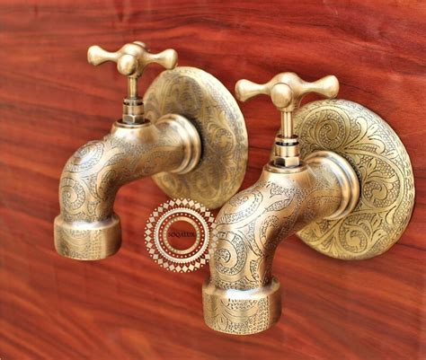 Solid Brass Faucet In Various Colors Professionally Engraved Etsy