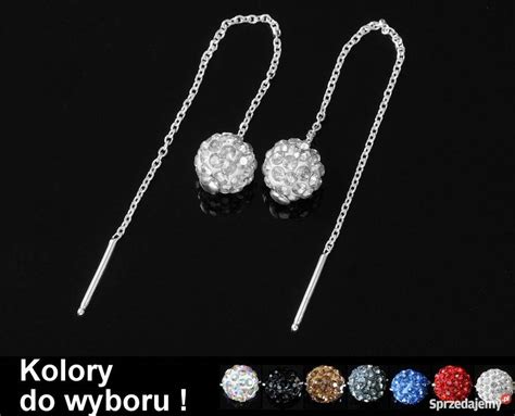 VERSIL kolczyki przeciągane kulki 8 mm Swarovski SREBRO 925 Milanówek