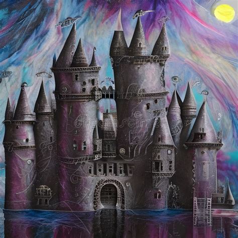 Dark gothic castle stock illustration. Illustration of dark - 276094756