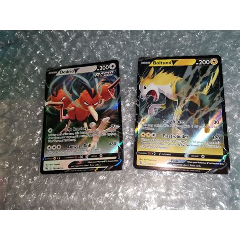 Pokemon TCG Fusion Strike Cards Dodrio And Boltund V Set Shopee