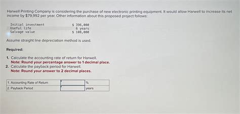 Solved Harwell Printing Company Is Considering The Purchase Chegg