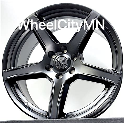 22 Satin Black Dodge Ram 1500 Oe Replica Hellcat Hc2 Wheels 6x55 9